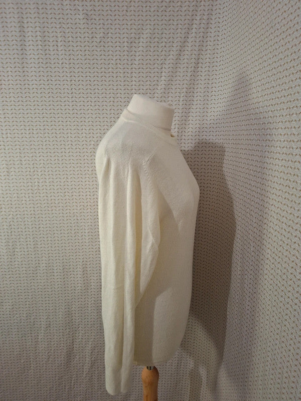 Pull blanc Mademoiselle-Élégance - Taille L - 40