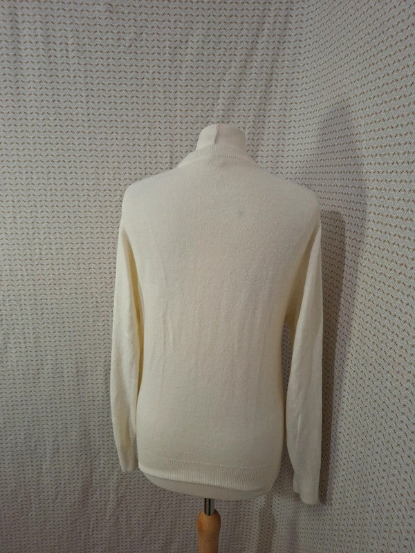 Pull blanc Mademoiselle-Élégance - Taille L - 40