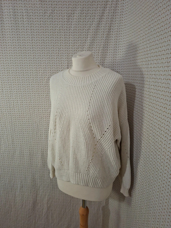 Pull blanc over size Jennyfer - Taille M - 38