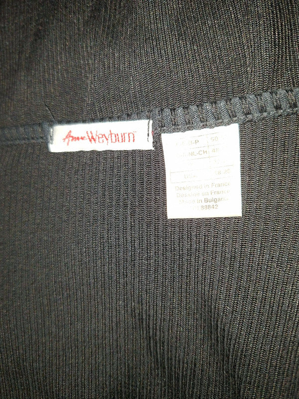 Blouse noir brillante Anne Weyburn - 5XL - 50