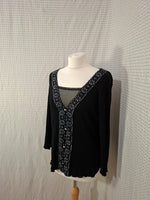 Blouse noir brillante Anne Weyburn - 5XL - 50