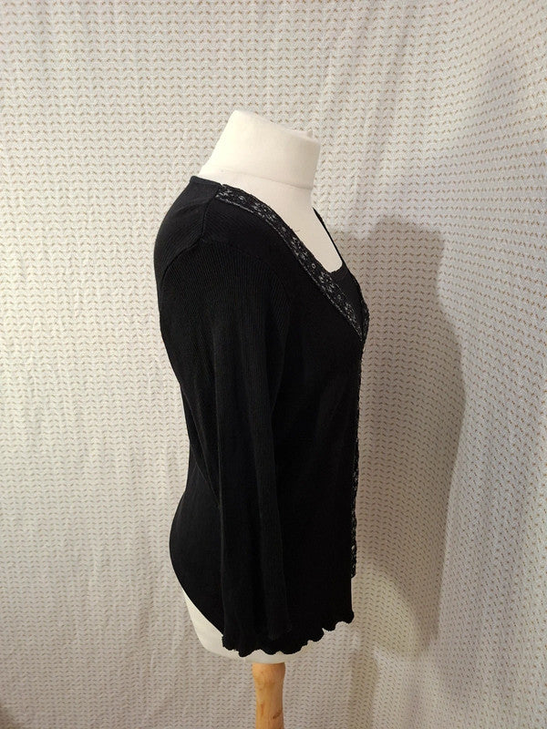 Blouse noir brillante Anne Weyburn - 5XL - 50