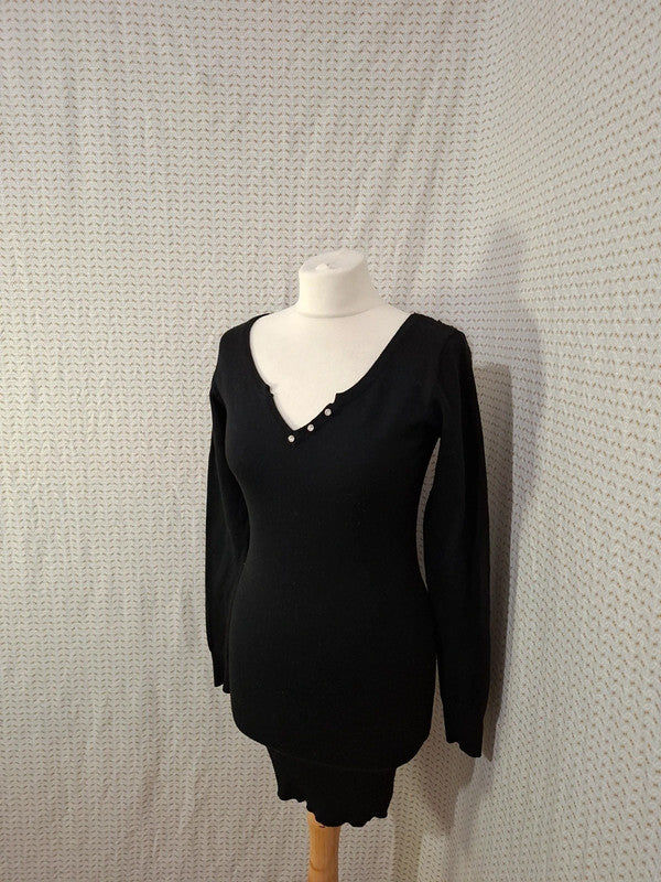 Robe noir dos nue Mademoiselle-Élégance - Taille S - 36