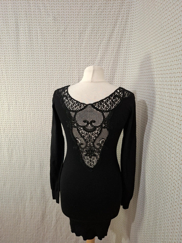 Robe noir dos nue Mademoiselle-Élégance - Taille S - 36