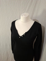 Robe noir dos nue Mademoiselle-Élégance - Taille S - 36