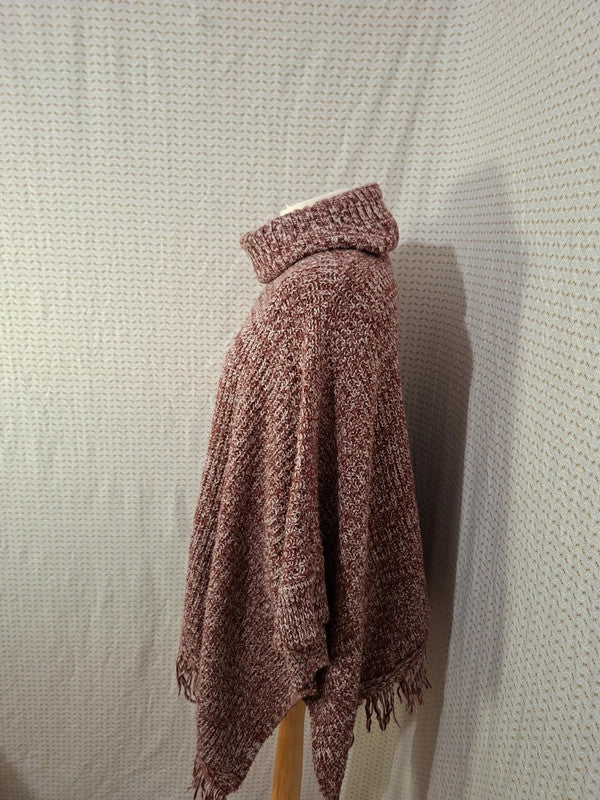 Poncho rouge et blanc Kiabi - Taille M - 38