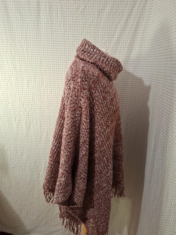 Poncho rouge et blanc Kiabi - Taille M - 38