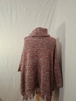 Poncho rouge et blanc Kiabi - Taille M - 38