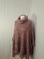 Poncho rouge et blanc Kiabi - Taille M - 38