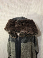 Poncho noir et gris Zara - Taille S - 36