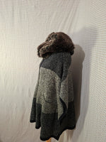 Poncho noir et gris Zara - Taille S - 36
