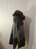 Poncho noir et gris Zara - Taille S - 36