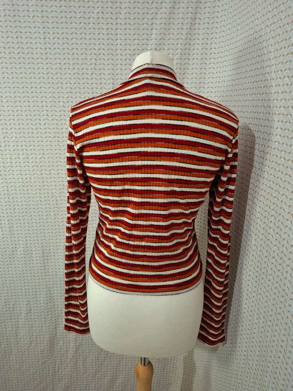 Top rayé orange et rouge FB Sister - Taille M - 38