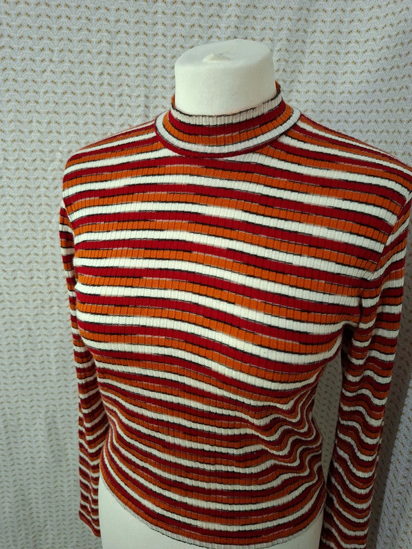 Top rayé orange et rouge FB Sister - Taille M - 38