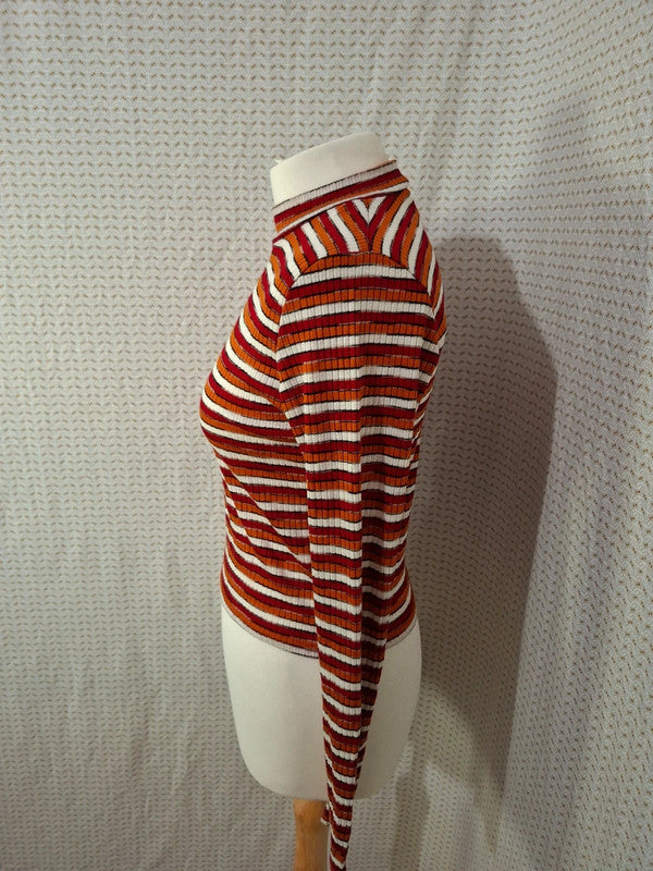 Top rayé orange et rouge FB Sister - Taille M - 38
