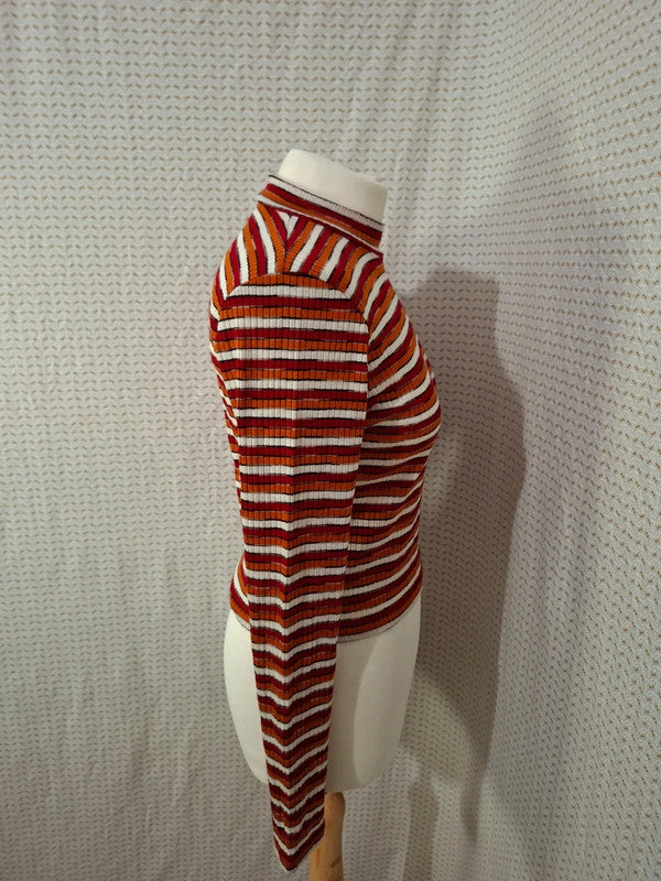 Top rayé orange et rouge FB Sister - Taille M - 38