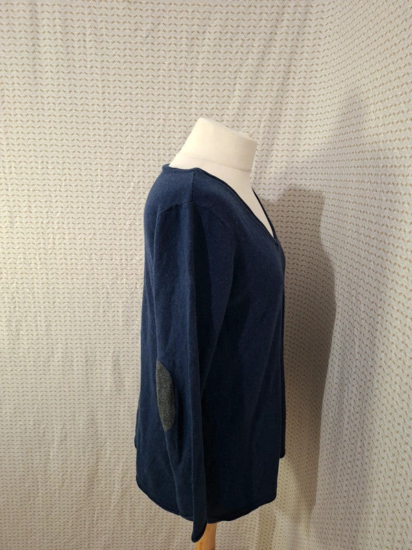 Pull col V bleu Best Mountain - Taille M - 38