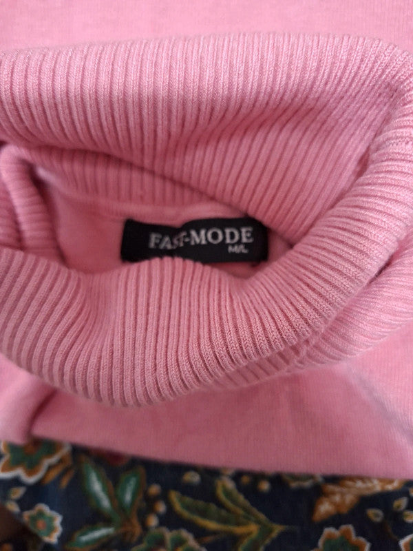 Col roulé rose Fast Mode - Taille M - 38