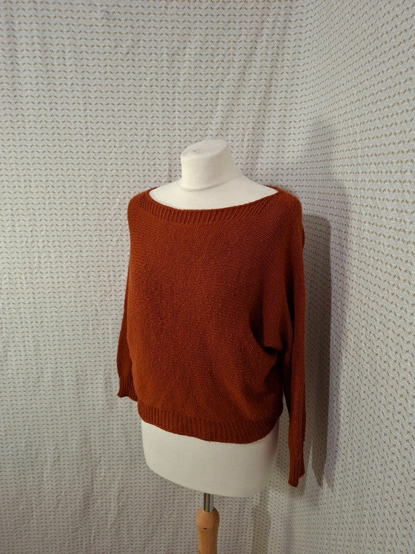 Top orange Mademoiselle-Élégance - Taille S - 36