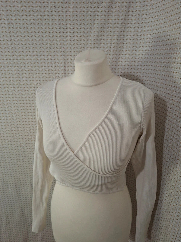 Top blanc Stradivarius - Taille S - 36