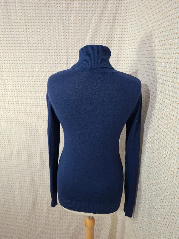 Pull col roulé bleu marine Moda Impresion - XL - 42