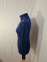 Pull col roulé bleu marine Moda Impresion - XL - 42