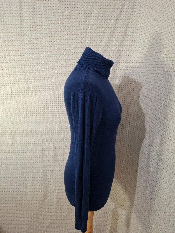 Pull col roulé bleu marine Moda Impresion - XL - 42