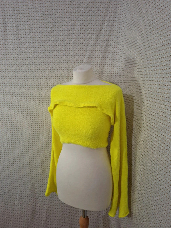 Top jaune 2 pièces Mademoiselle-Élégance - Taille M - 38