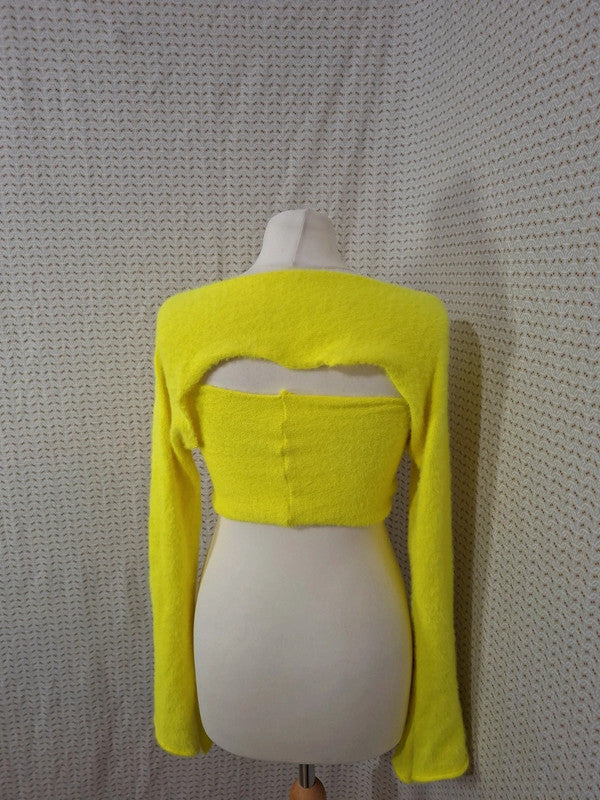 Top jaune 2 pièces Mademoiselle-Élégance - Taille M - 38