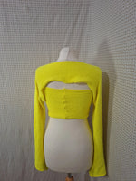 Top jaune 2 pièces Mademoiselle-Élégance - Taille M - 38