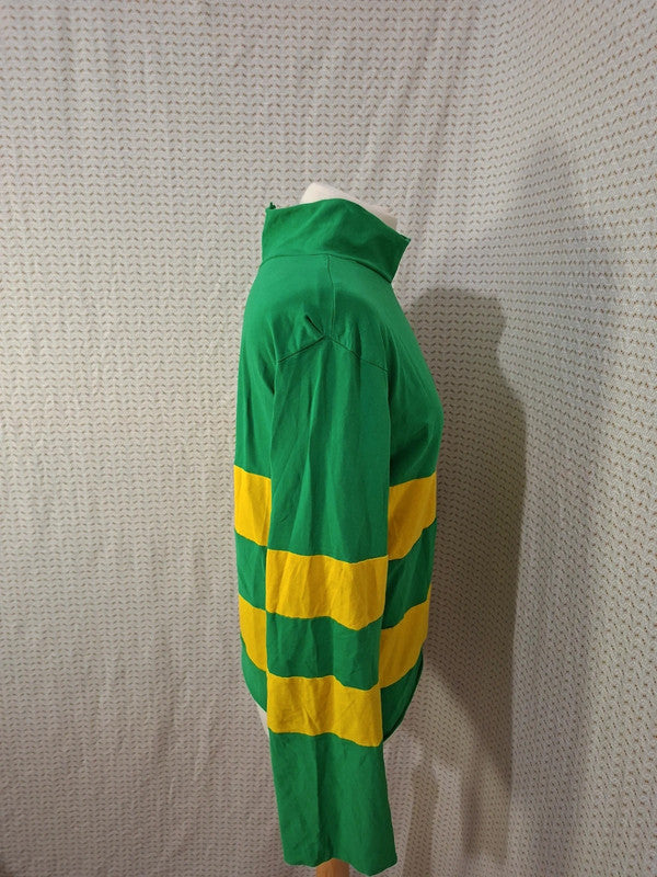 Pull col roulé jaune et vert - marque inconnue - Taille M - 38