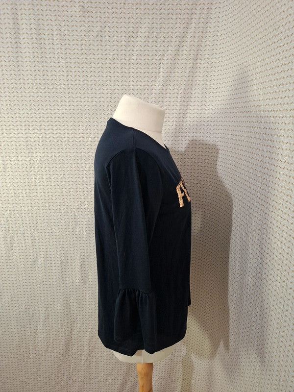 Blouse bleu marine brillante Kiabi - Taille M - 38