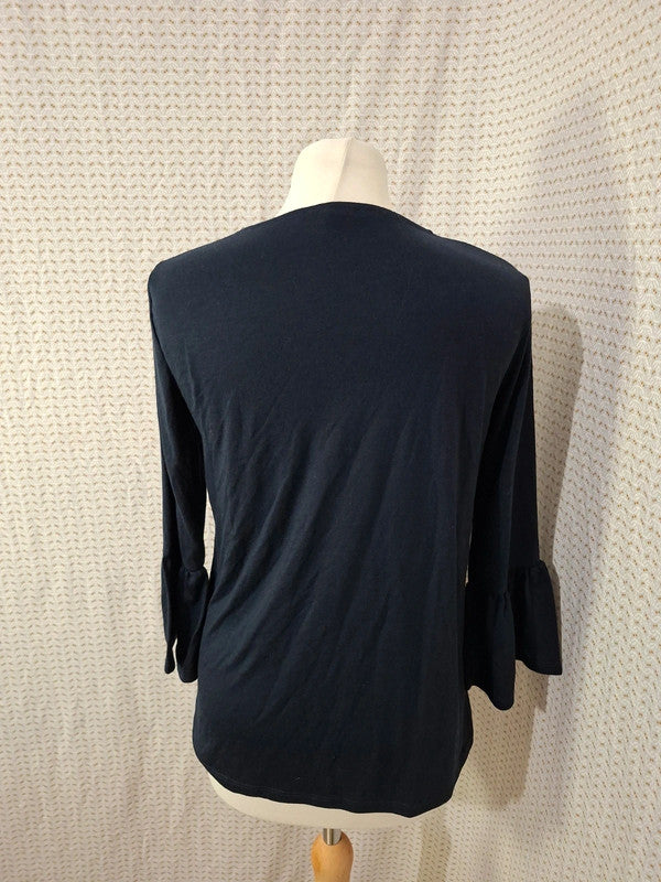 Blouse bleu marine brillante Kiabi - Taille M - 38