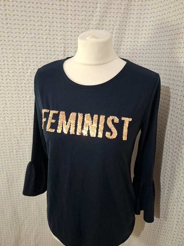 Blouse bleu marine brillante Kiabi - Taille M - 38