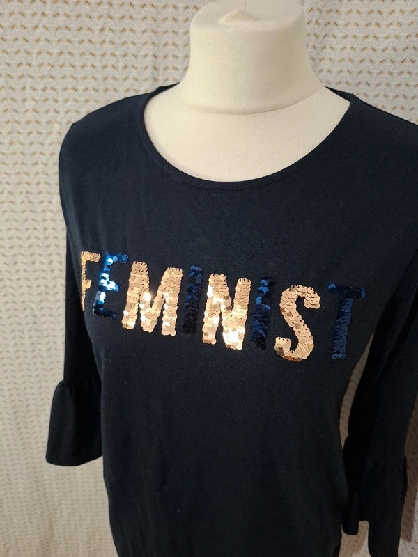 Blouse bleu marine brillante Kiabi - Taille M - 38