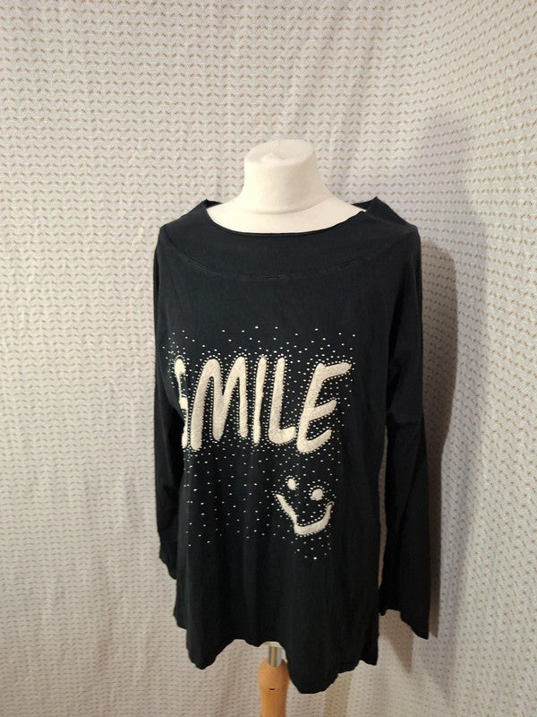 Pull noir smile New Collection - Taille M - 38
