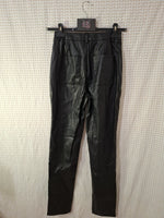 Pantalon simili cuir noir Prettylittlething - Taille S - 36