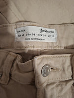 Pantalon crème Stradivarius - Taille L - 40