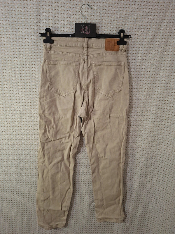 Pantalon crème Stradivarius - Taille L - 40