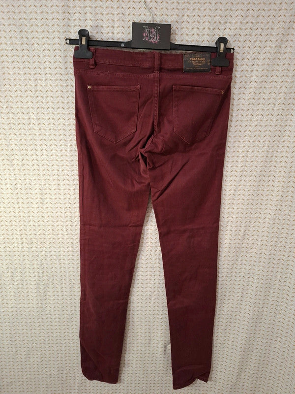 Jeans rouge bordeaux Zara - Taille S - 36