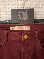 Jeans rouge bordeaux Zara - Taille S - 36