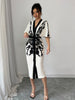 Robe midi kimono à imprimé floral #Paris
