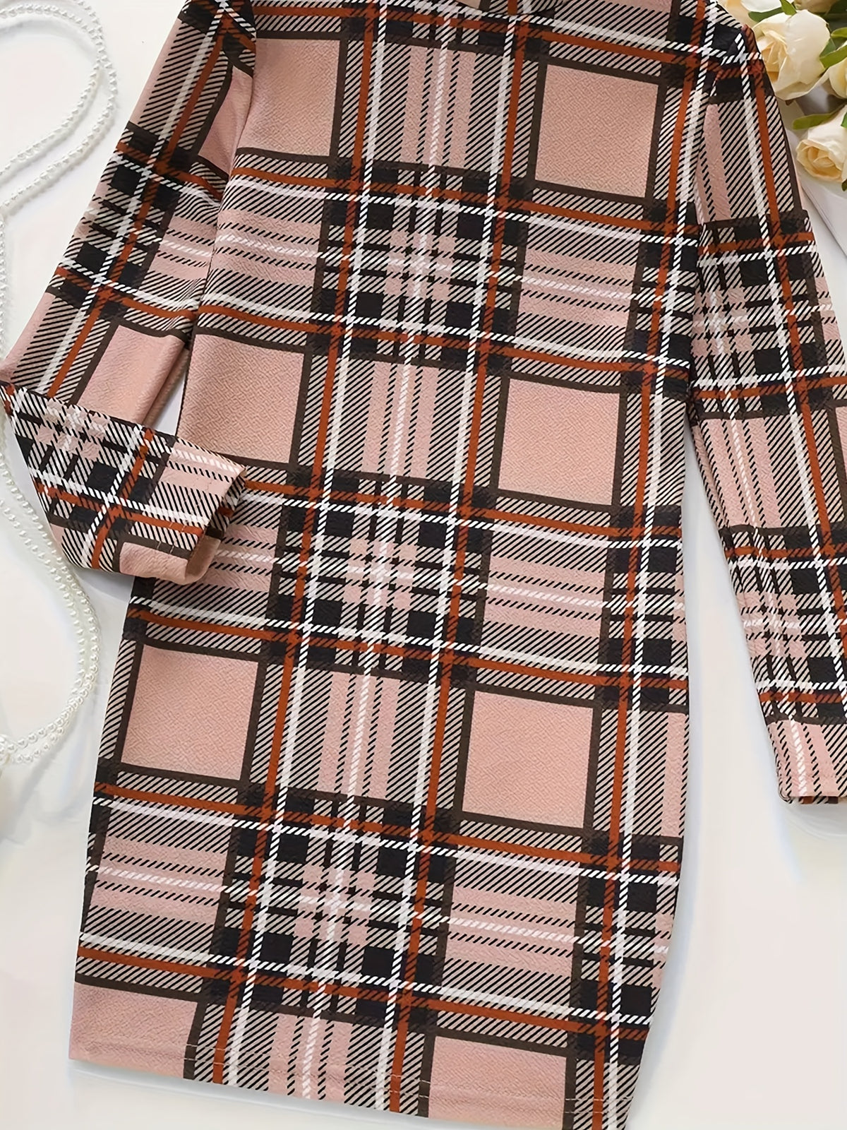 Robe mini à carreaux pour filles