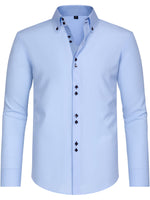 Chemise habillée homme manches longues #Bordeaux