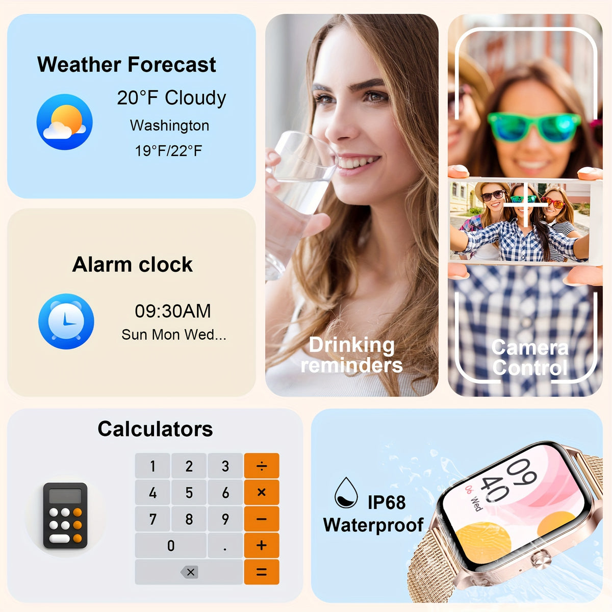 INNOFOVO Smartwatch - Technologie et Élégance au Poignet