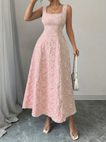 Robe grande taille élégante en jacquard floral