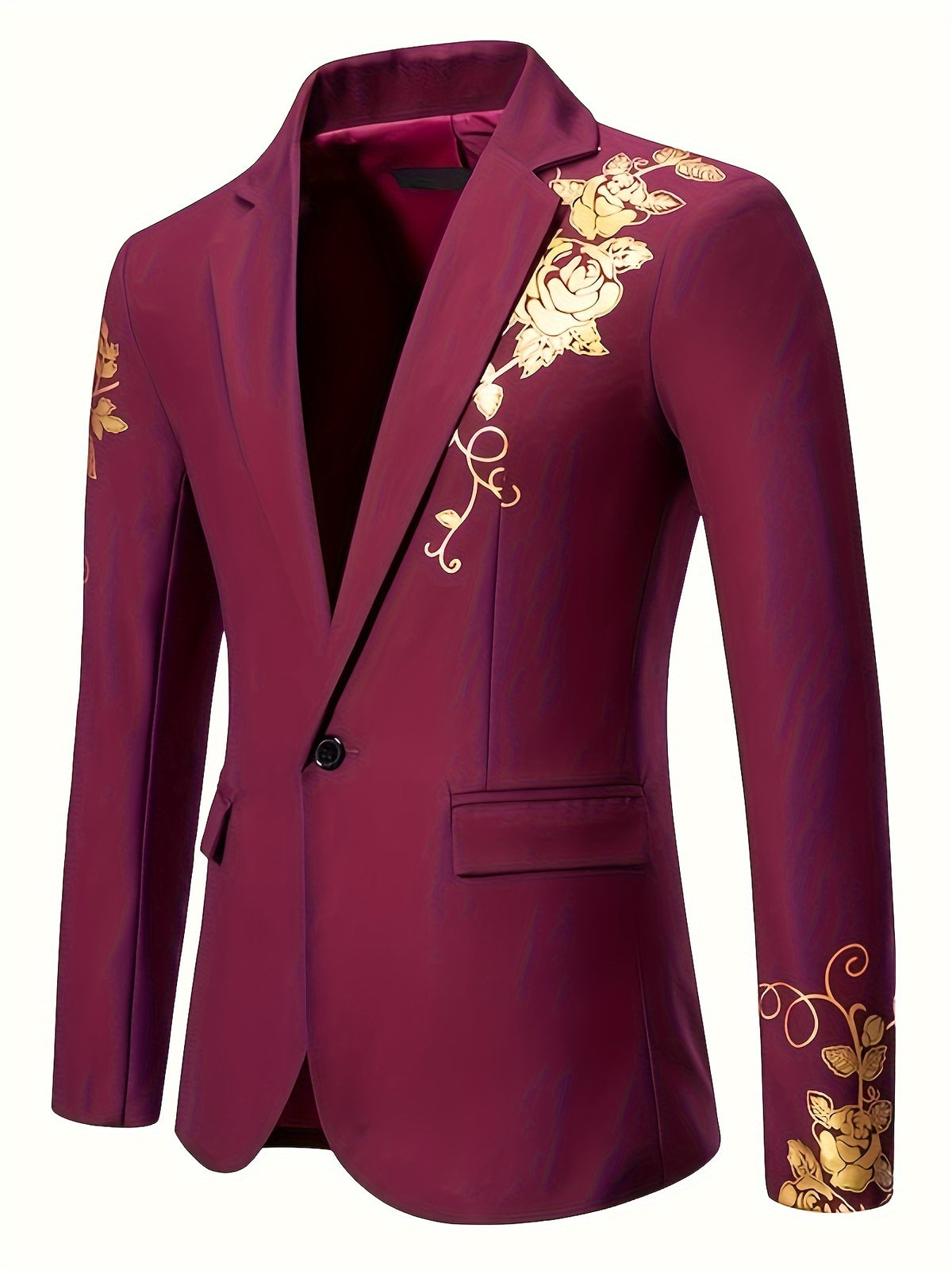 Veste de costume homme à col à revers avec bouton