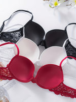 Lot de 3 soutiens-gorge en dentelle florale