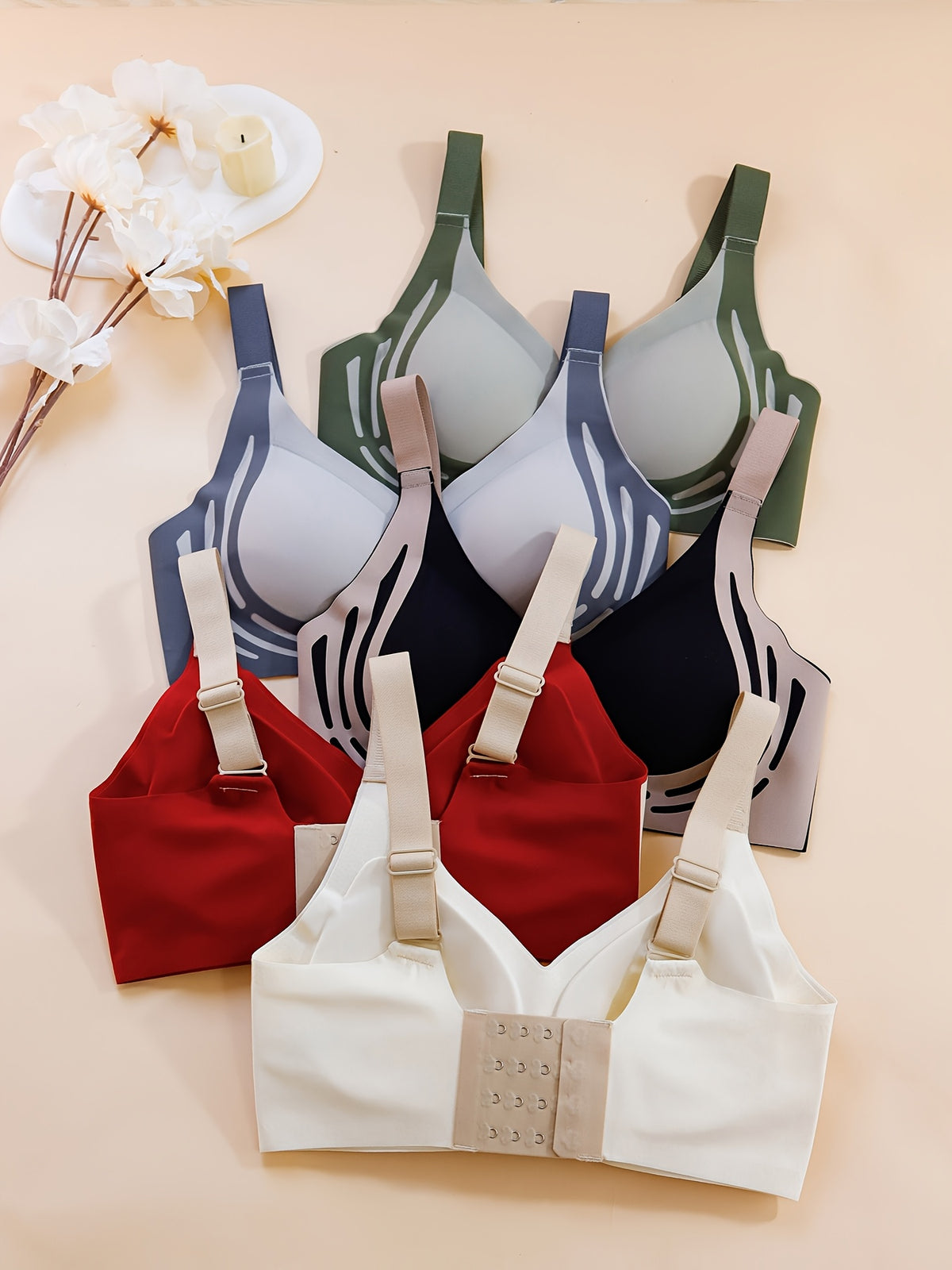 Lot de 5 soutiens-gorge sans couture