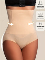 Culotte gainante beige taille haute – effet ventre plat